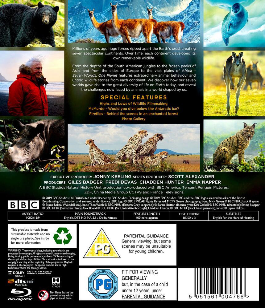 David Attenborough - Seven Worlds, One Planet Blu-Ray