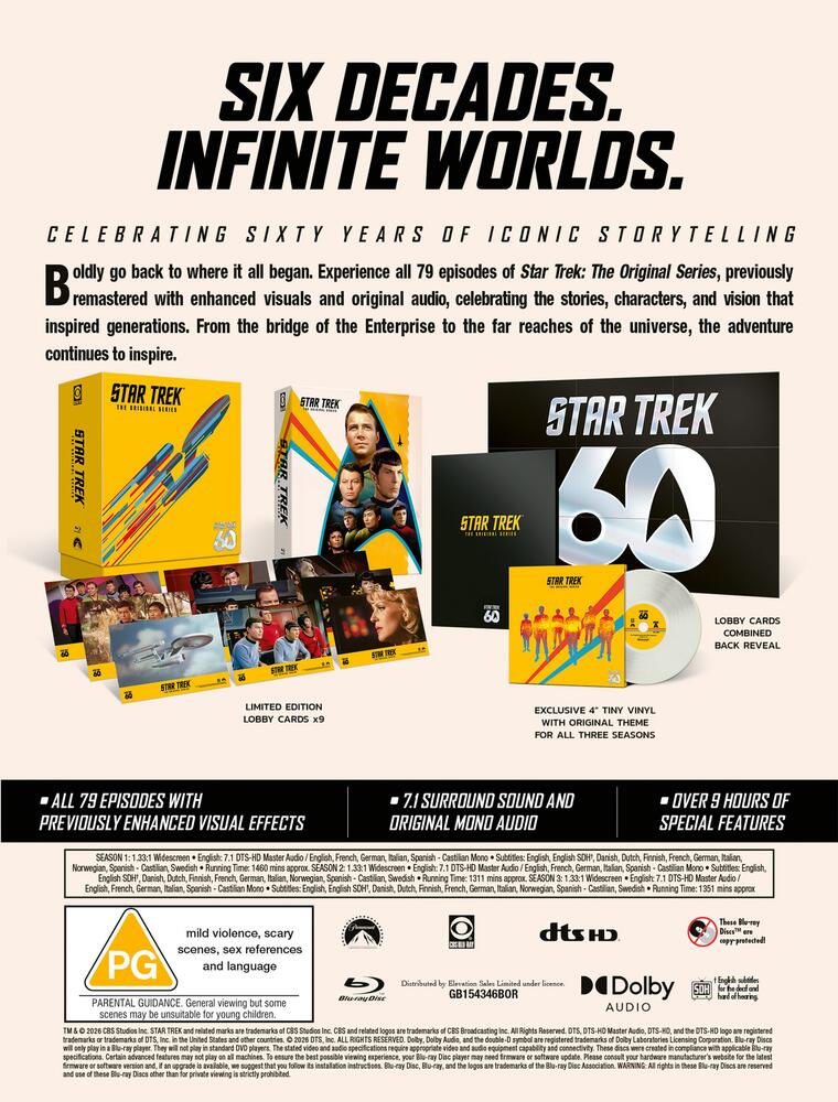 Star Trek - Original Seasons 1 to 3 Complete Collection Limited Collectors Edition Blu-Ray