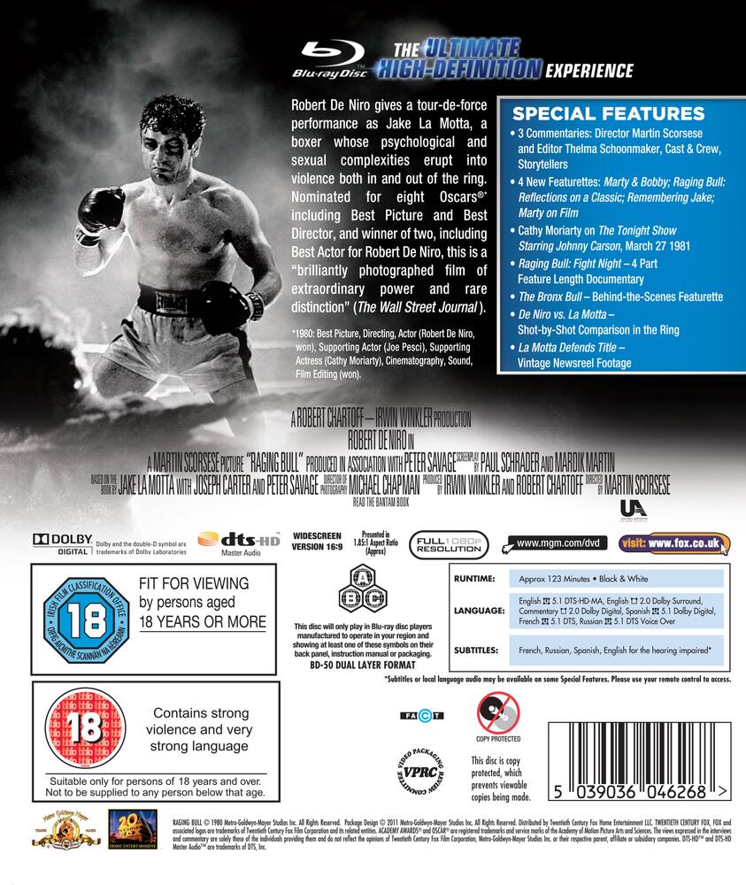 Raging Bull Blu-Ray