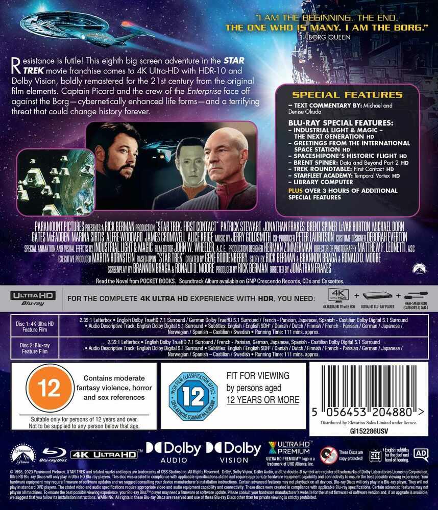 Star Trek VIII - First Contact 4K Ultra HD + Blu-Ray