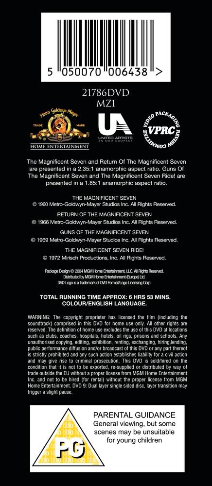 The Magnificent Seven Movie Collection (4 Fims) DVD