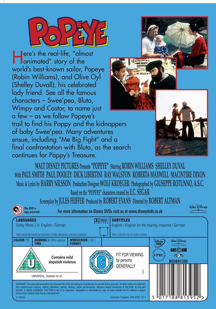 Popeye DVD