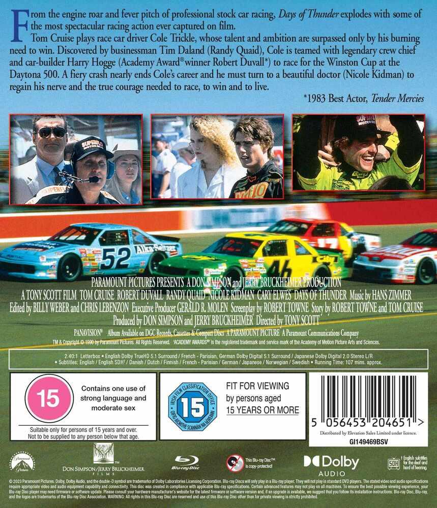 Days of Thunder Blu-Ray