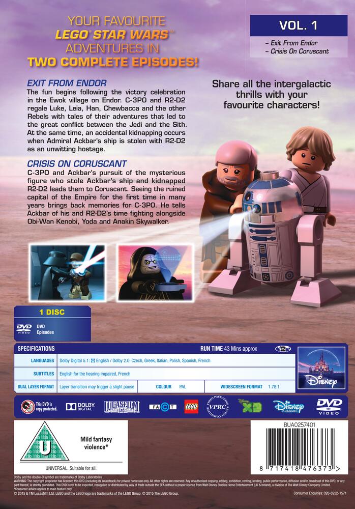Star Wars Lego - Droid Tales Volume 1 DVD