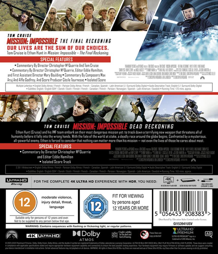 Mission Impossible 7 - Dead Reckoning / Mission Impossible 8 - The Final Reckoning 4K Ultra HD