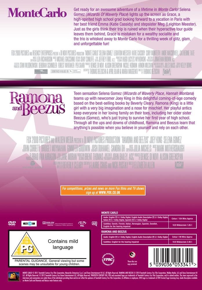 Monte Carlo / Ramona And Beezus DVD