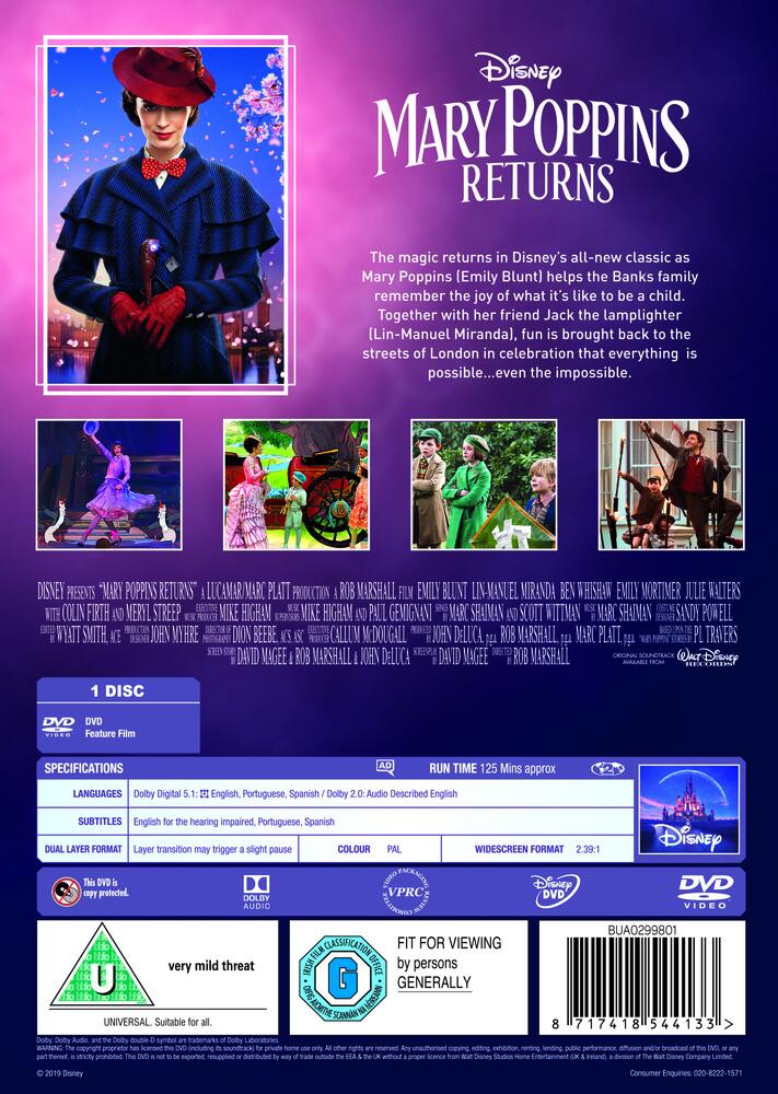 Mary Poppins Returns DVD