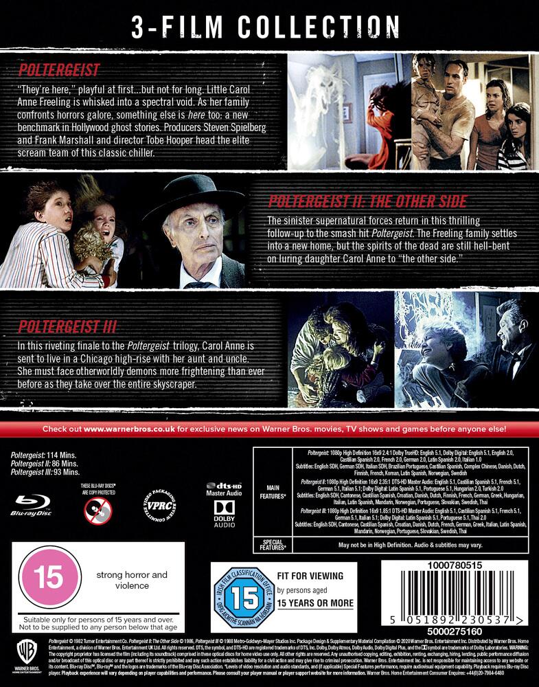 Poltergeist 1 to 3 Collection Blu-Ray