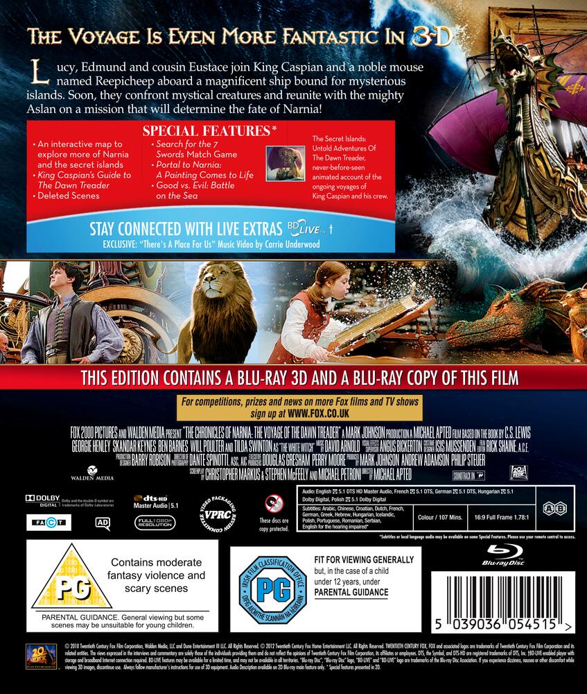 The Chronicles Of Narnia - The Voyage Of The Dawn Treader 3D+2D Blu-Ray
