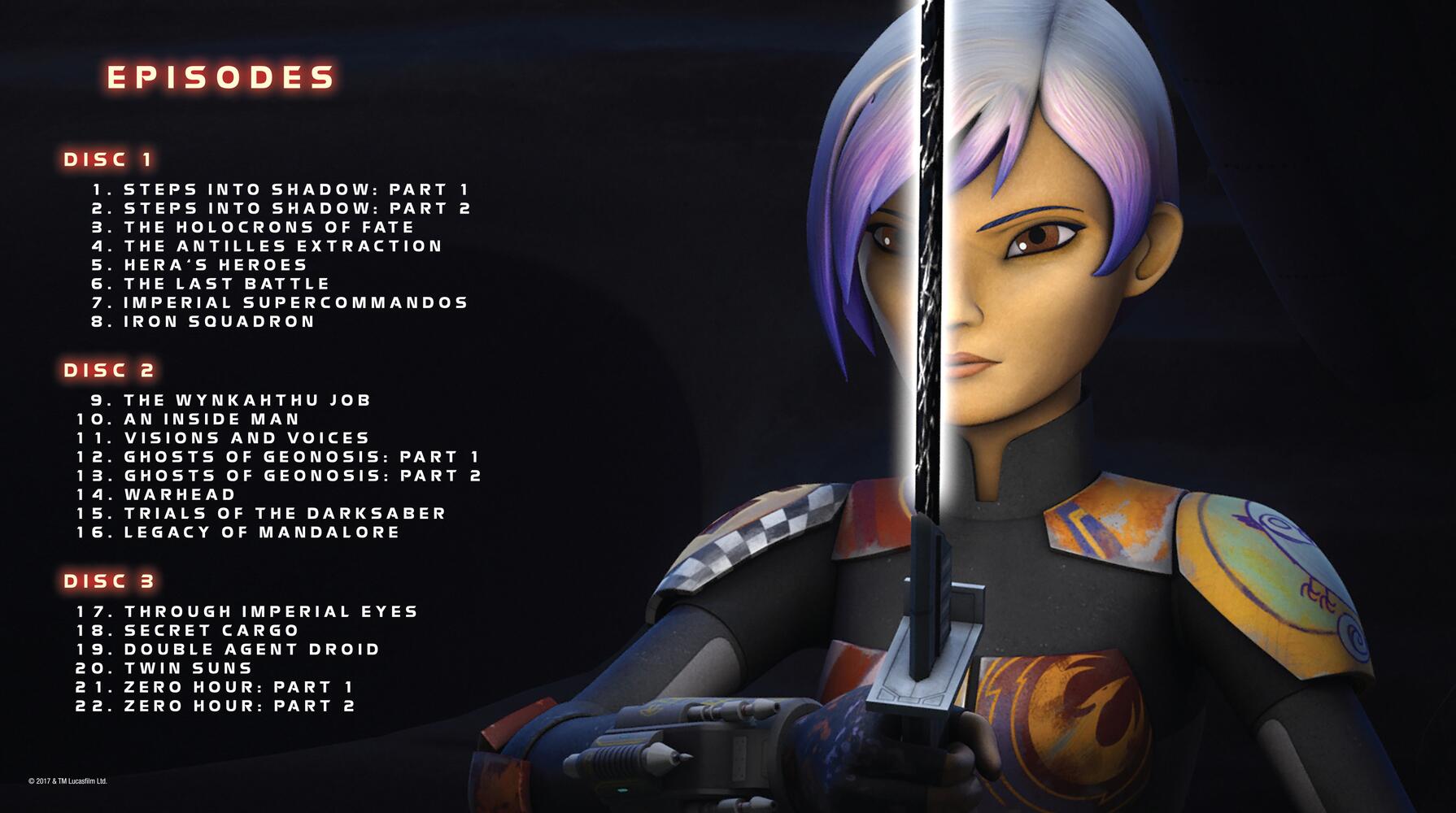 Star Wars Rebels Season 3 Blu-Ray