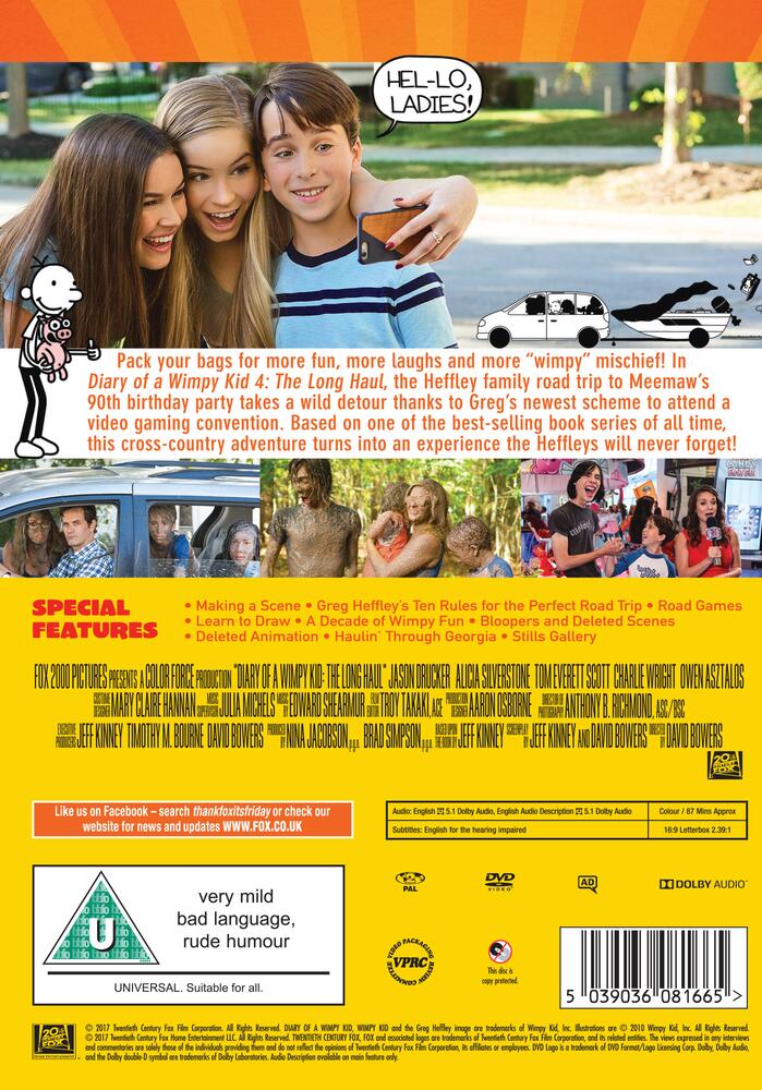 Diary Of A Wimpy Kid 4 - The Long Haul DVD