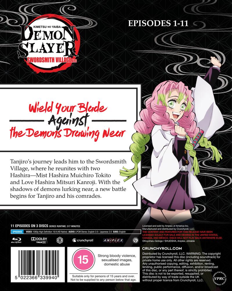 Demon Slayer - Kimetsu No Yaiba - Swordsmith Village Arc Blu-Ray