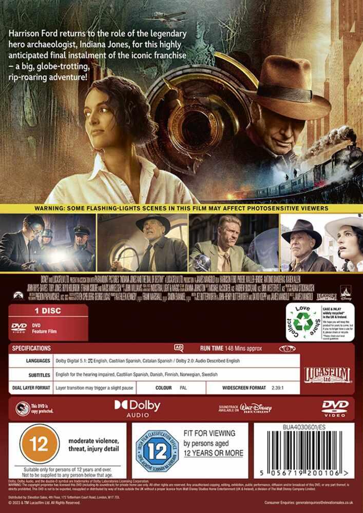 Indiana Jones And The Dial Of Destiny DVD