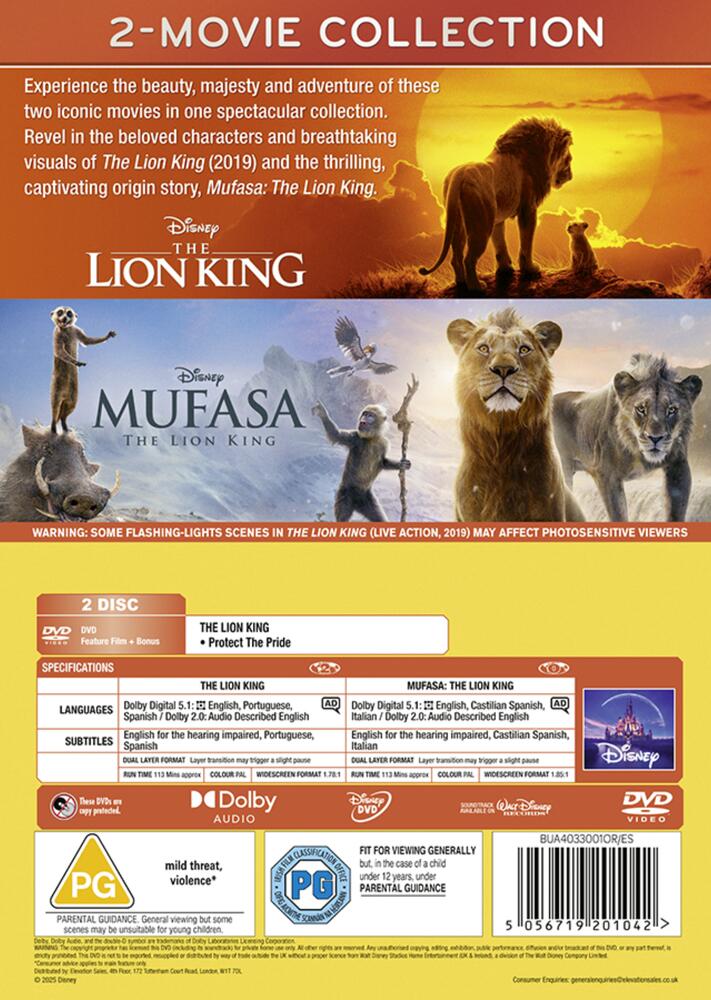 The Lion King (Live Action) / Mufasa - The Lion King DVD