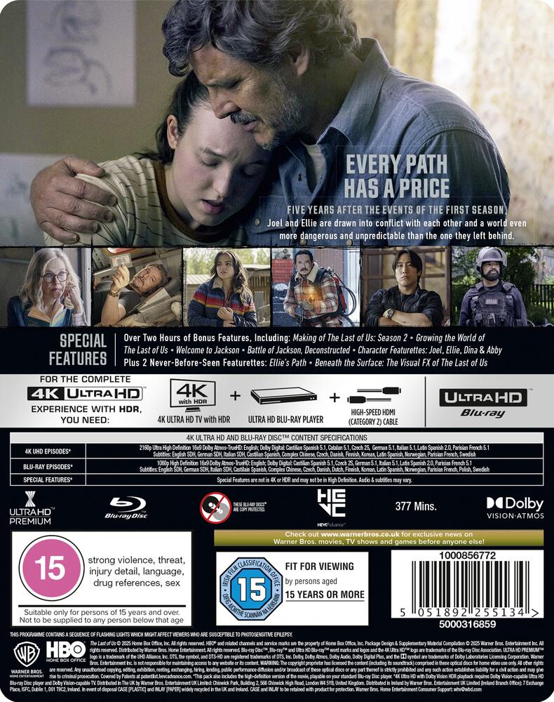 The Last Of Us Season 2 Limited Edition Steelbook 4K Ultra HD
