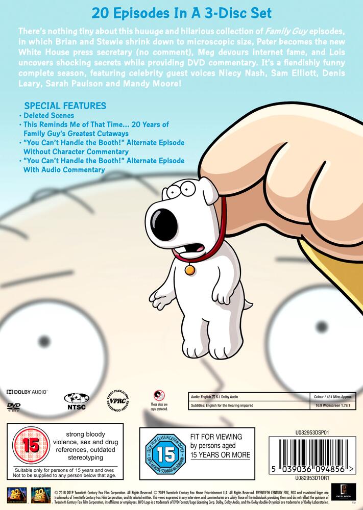 Family Guy Season 19 DVD