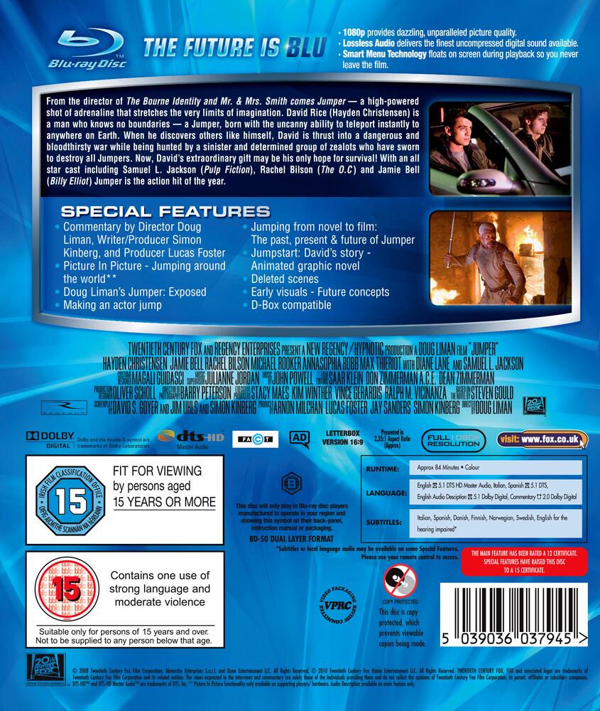 Jumper Blu-Ray