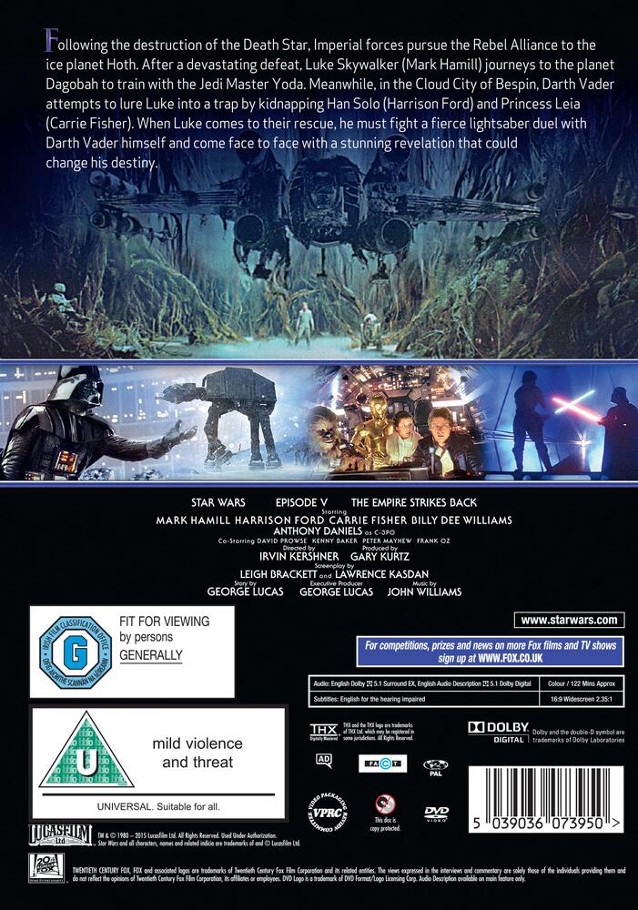 Star Wars - The Empire Strikes Back DVD