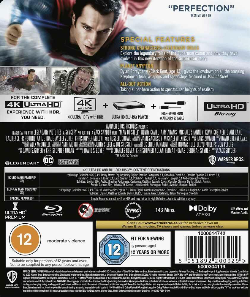 Man Of Steel 4K Ultra HD + Blu-Ray