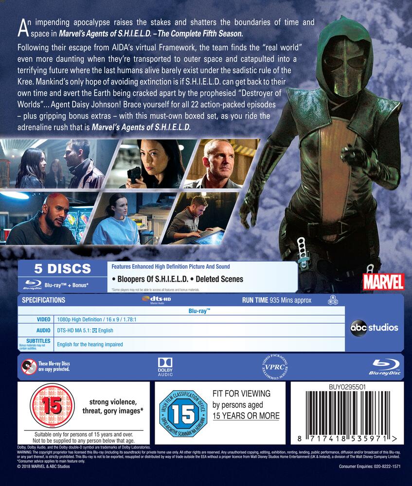 Marvels Agents Of S.H.I.E.L.D Season 5 Blu-Ray