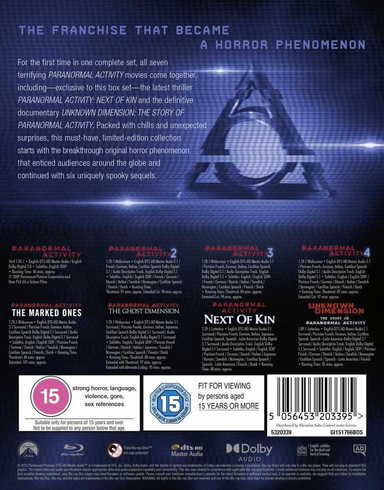 Paranormal Activity Ultimate Chills Collection Limited Edition Blu-Ray