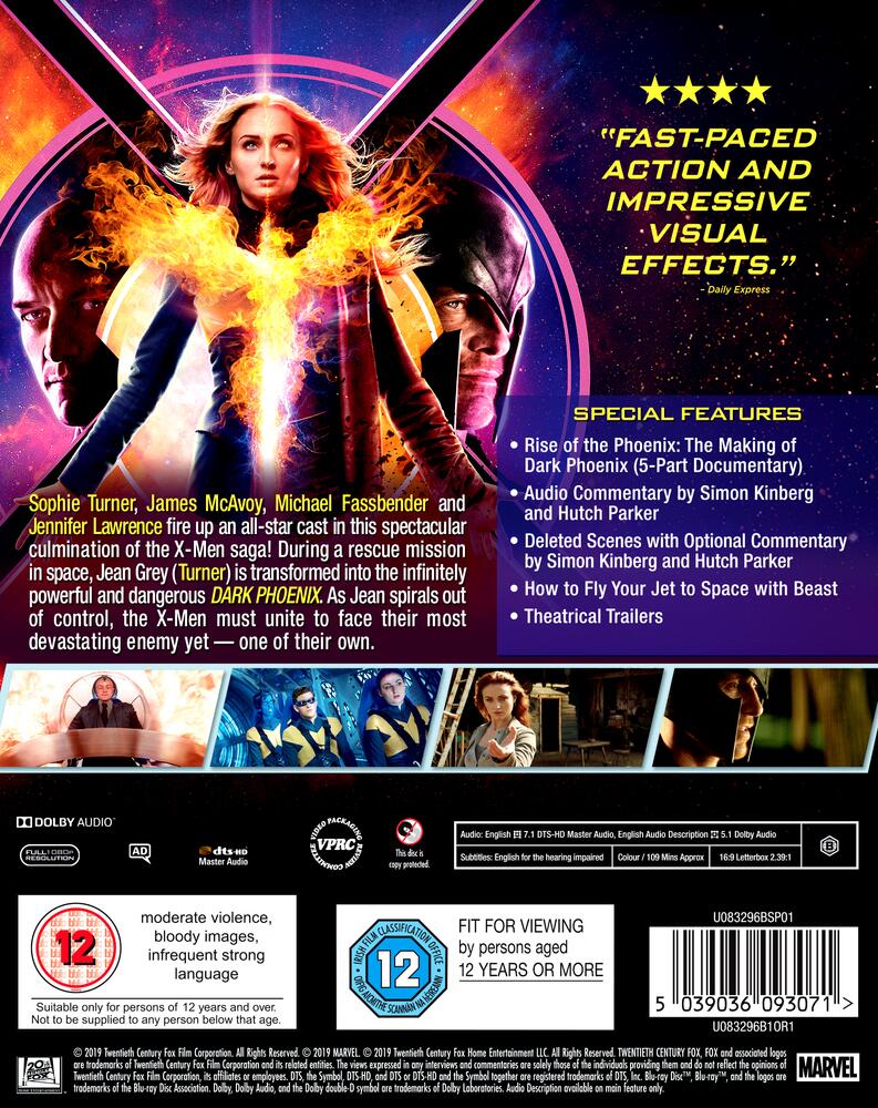 X-Men - Dark Phoenix Retail Blu-Ray