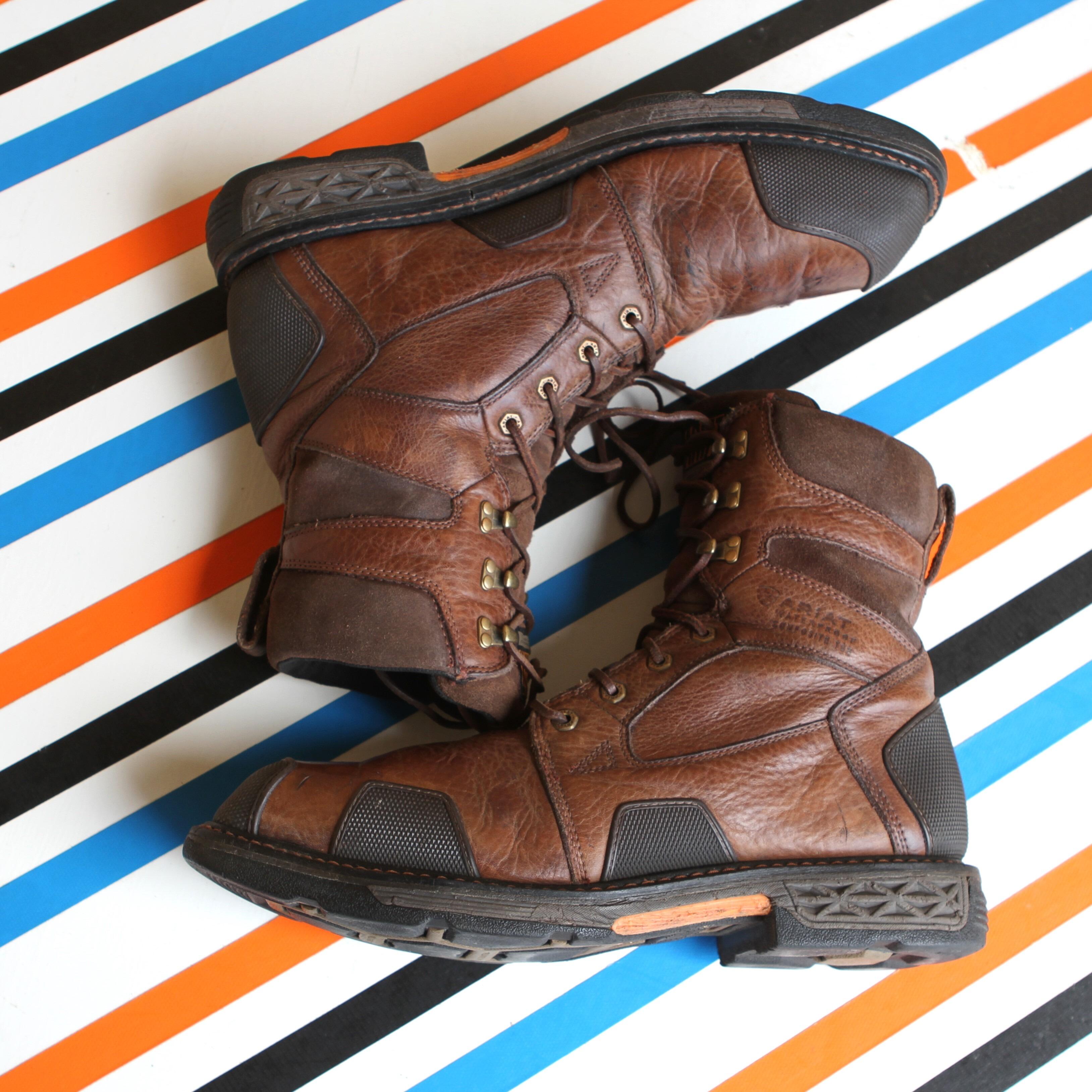 Tough Ariat Overdrive 8 inch square toe work boots