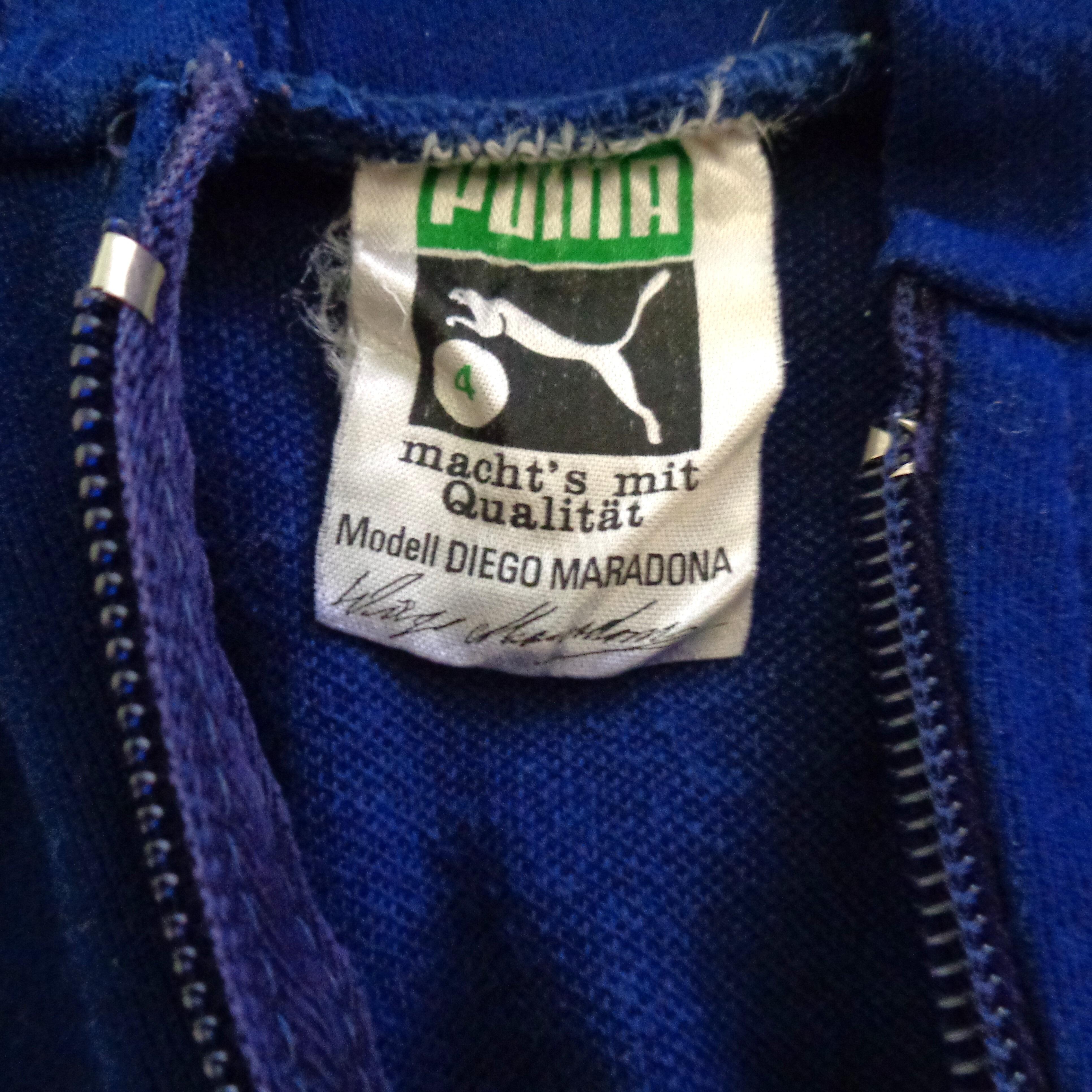 cool puma hoodie diego maradona model label