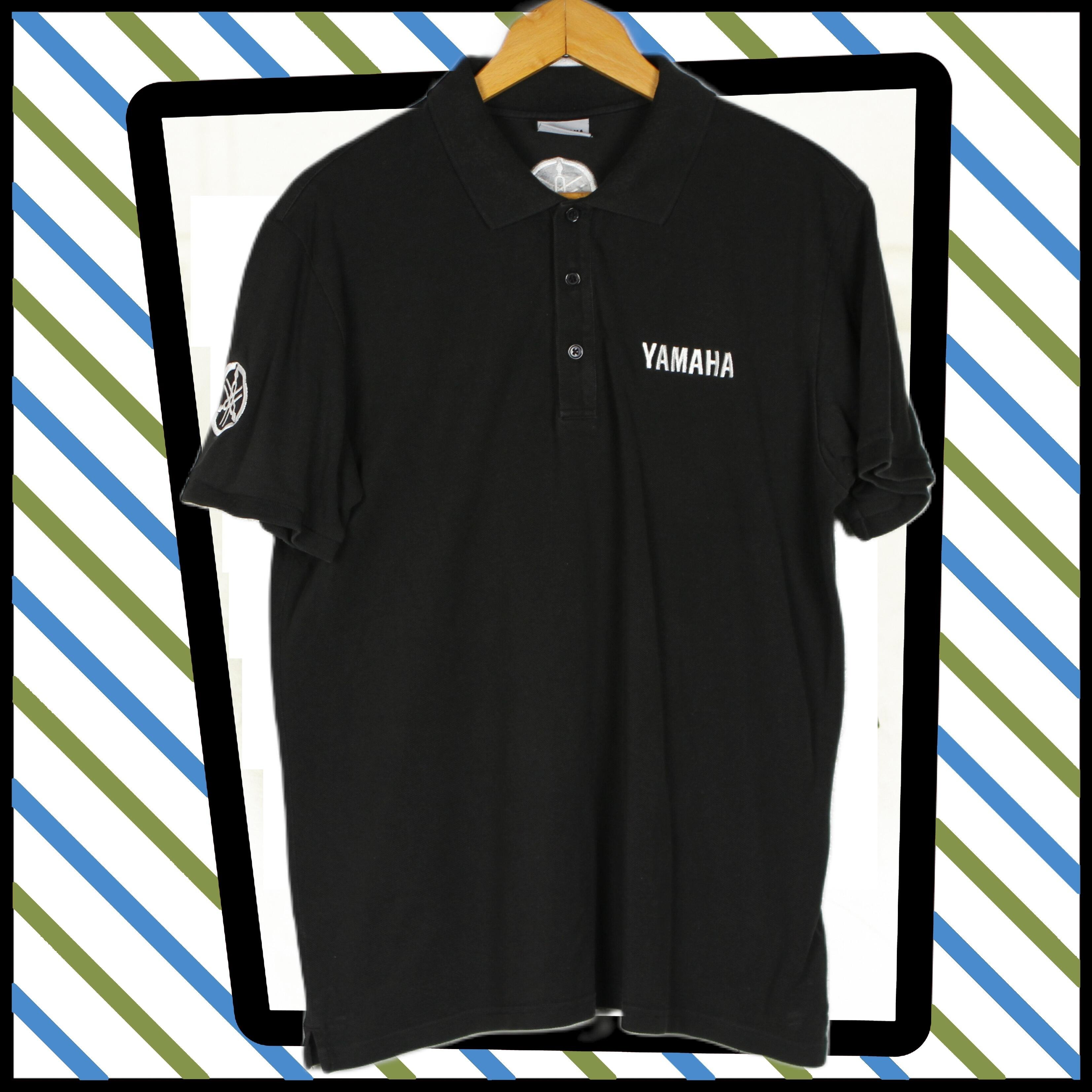 authentic Yamaha team polo shirt in black