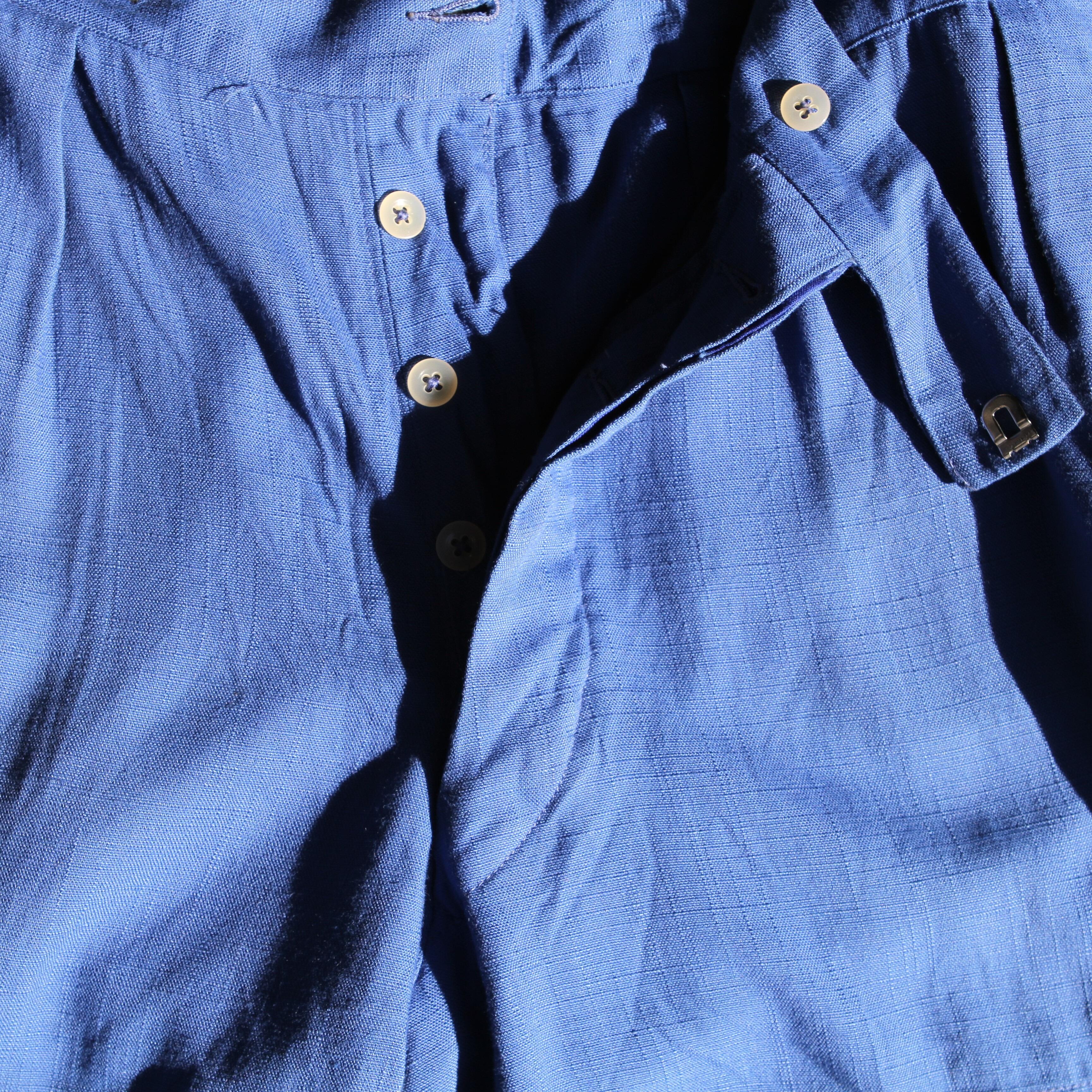 Vintage Bukta shorts, in royal blue with pleated front- fly detail
