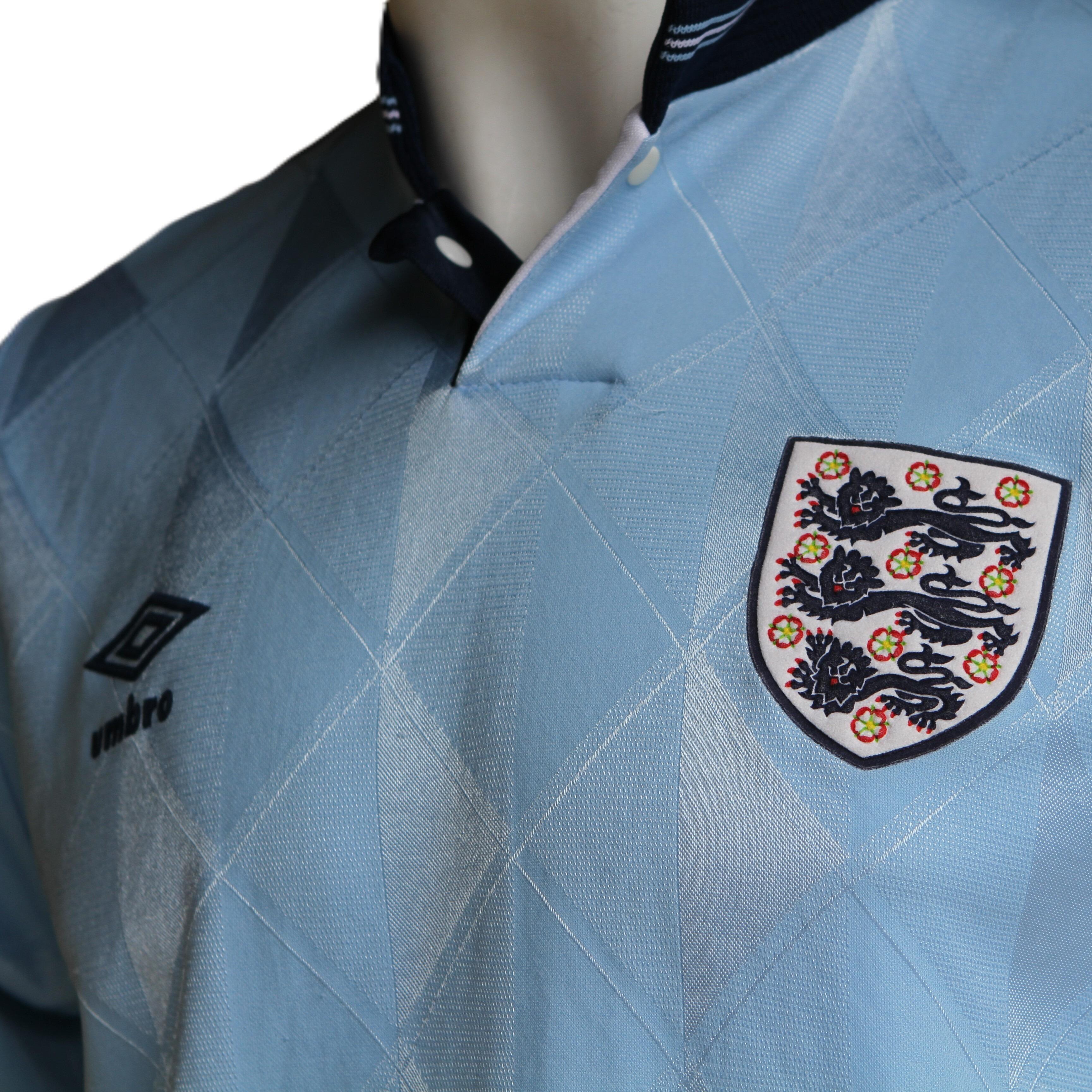 Rare 1987-1990 England third football shirt made by Umbro- detail