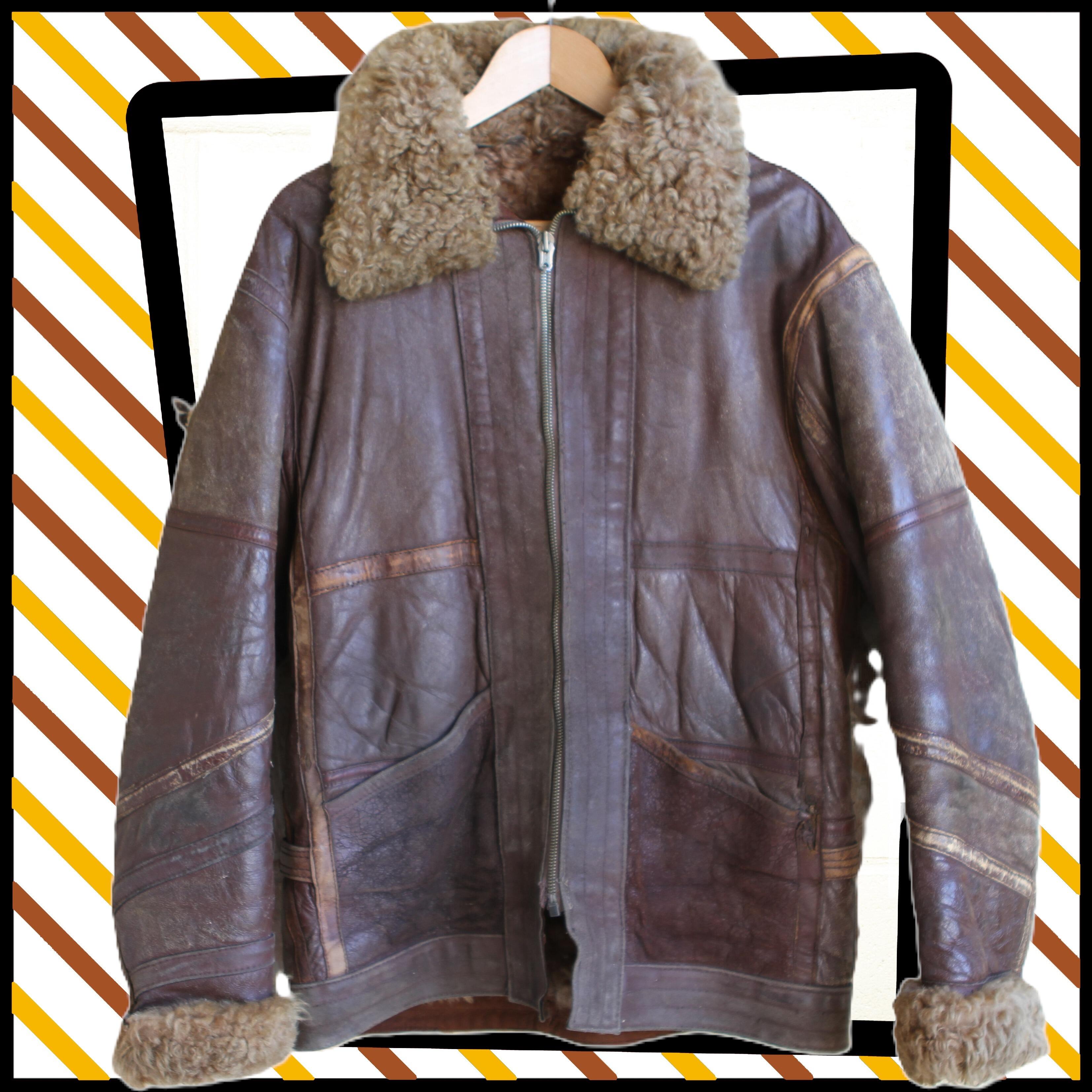 Vintage very cool WW2 sheepskin flying jacket