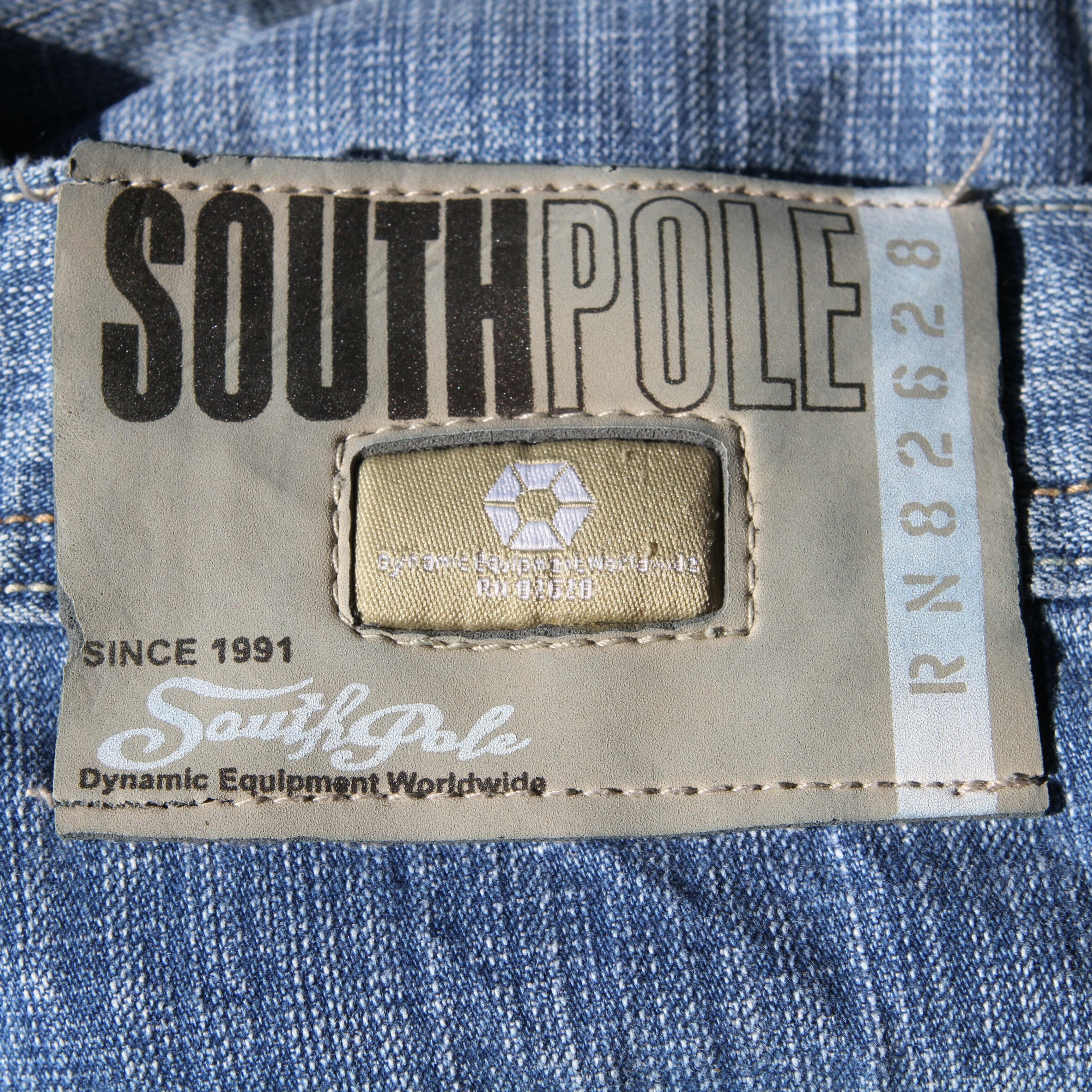 cool Southpole blue denim wide leg jean- patch