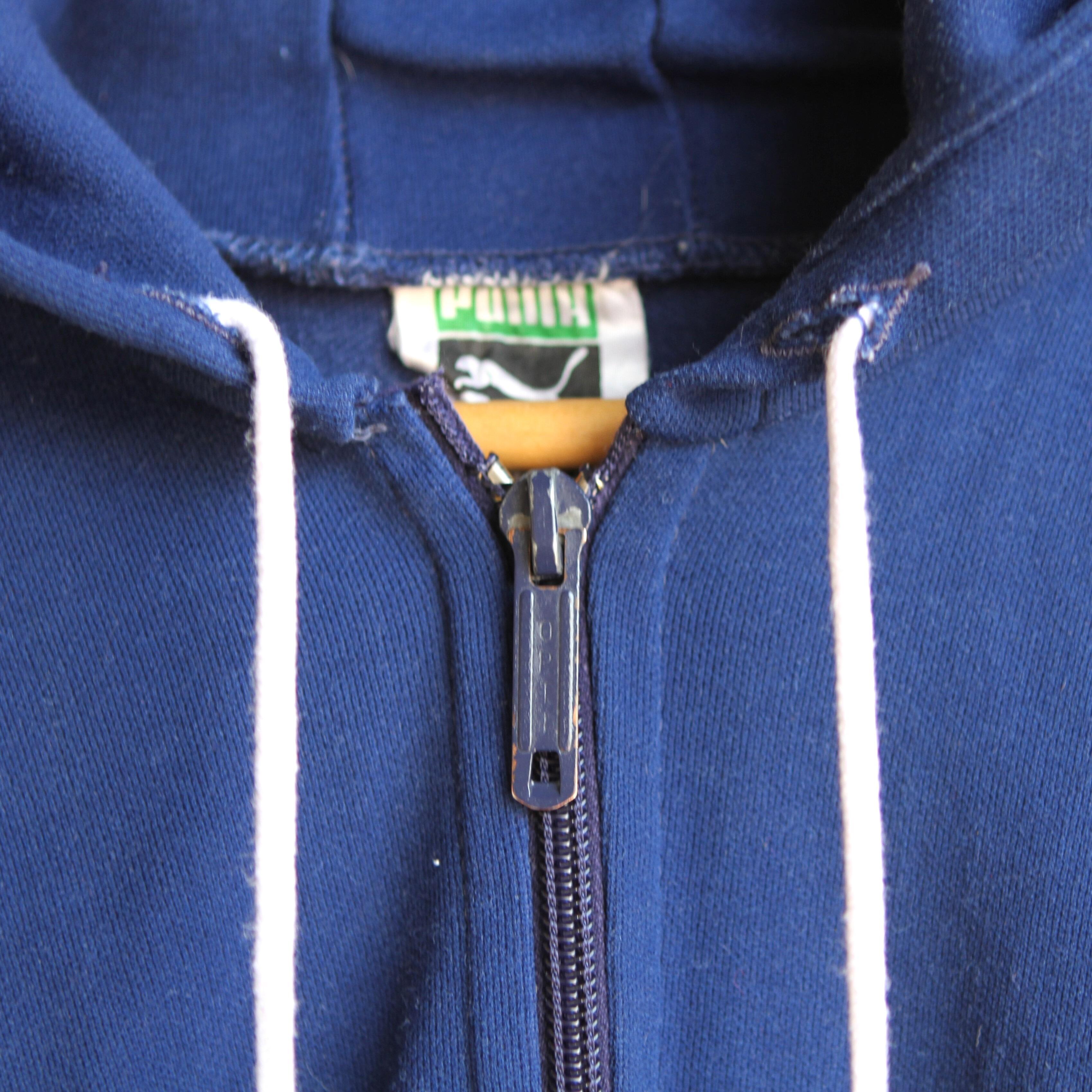 cool puma hoodie diego maradona model zip close up