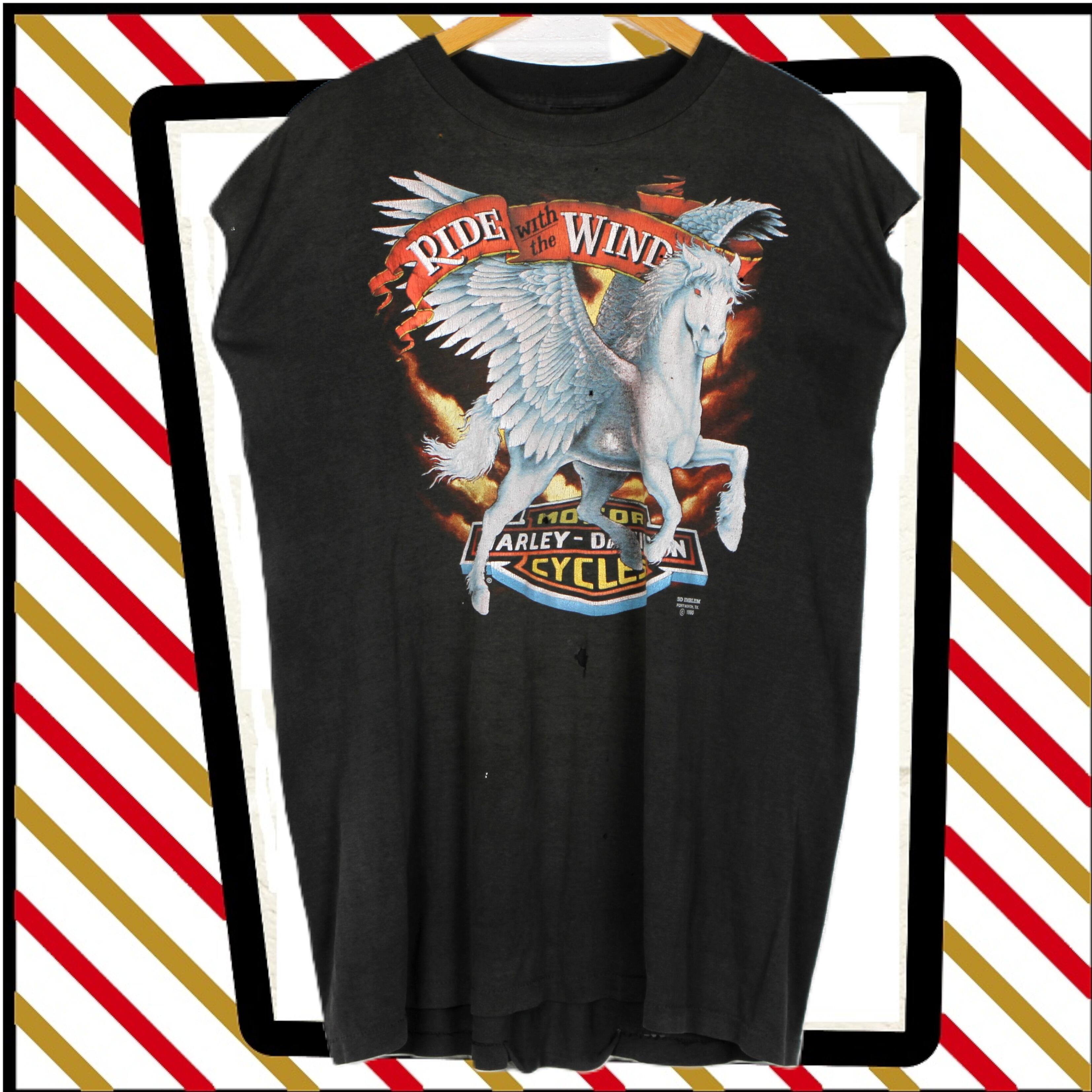 Vintage Harley Davidson T-Shirt in faded black