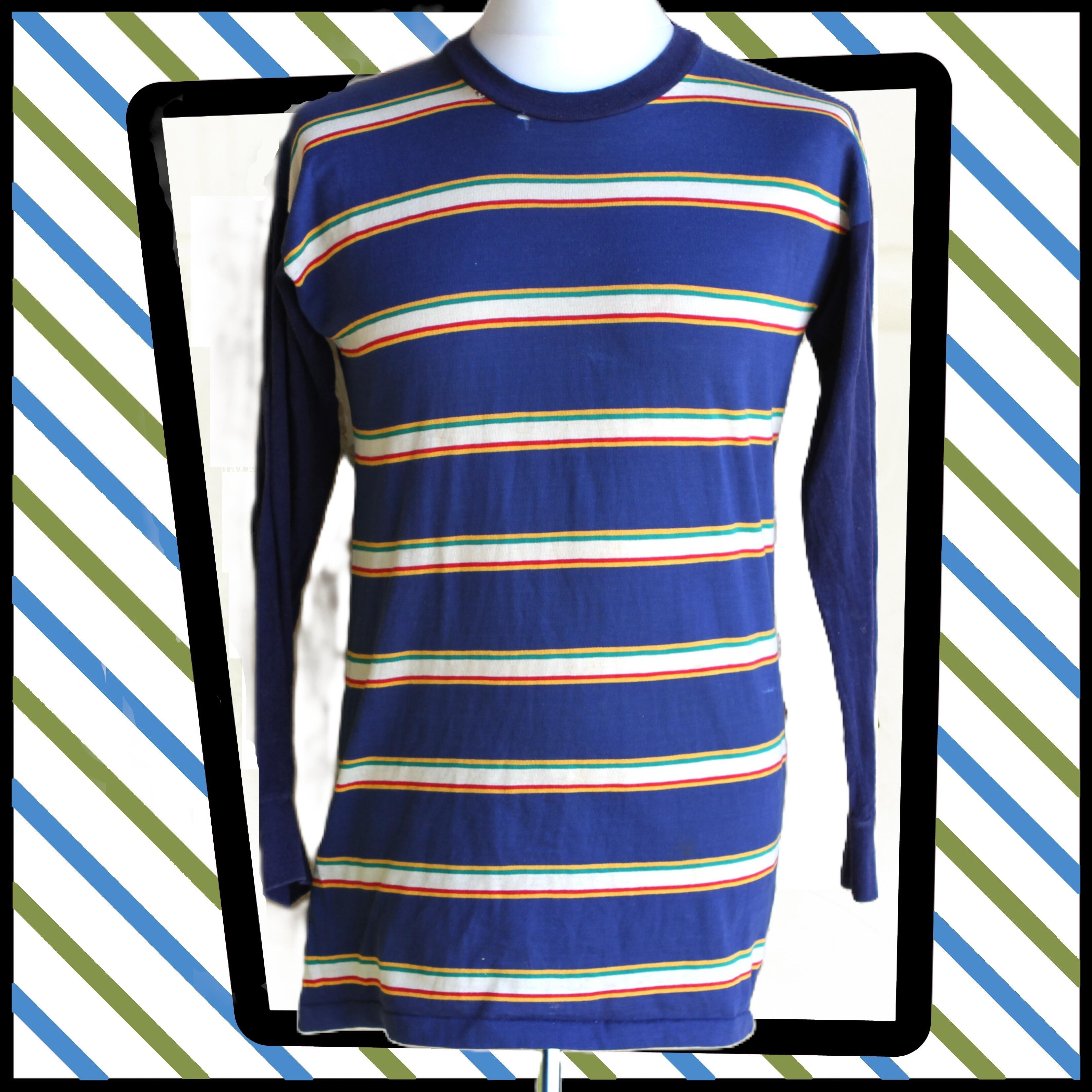 cool vintage diplomat striped tee