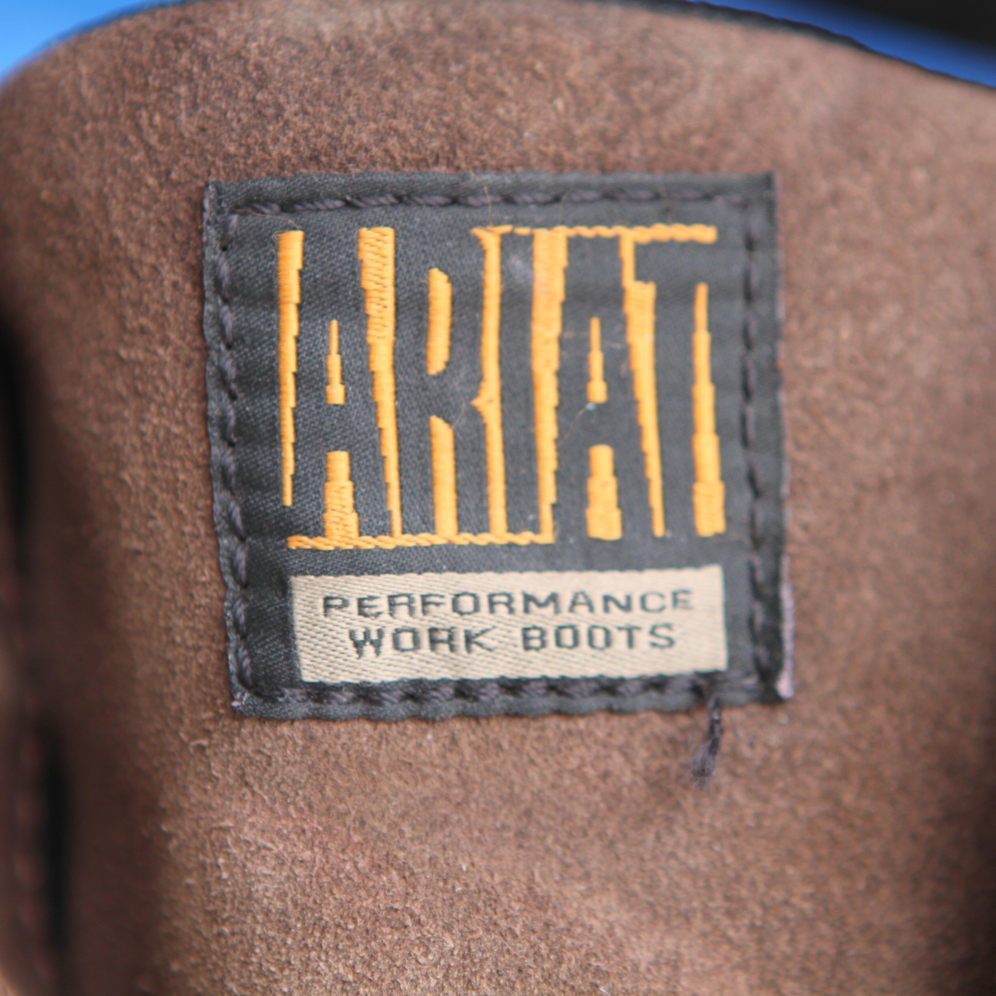 Tough Ariat Overdrive 8 inch square toe work boots- branding