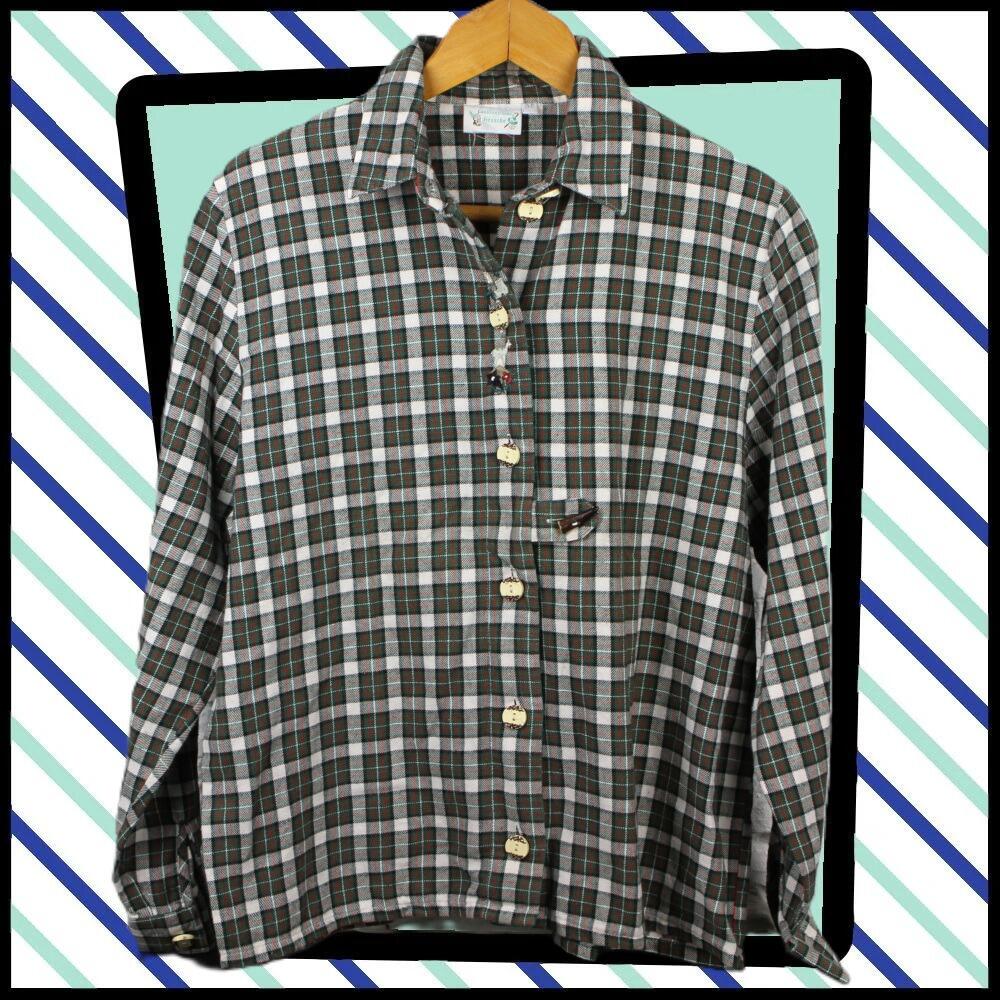 LAUDHAUS Trachten Check BLOUSE