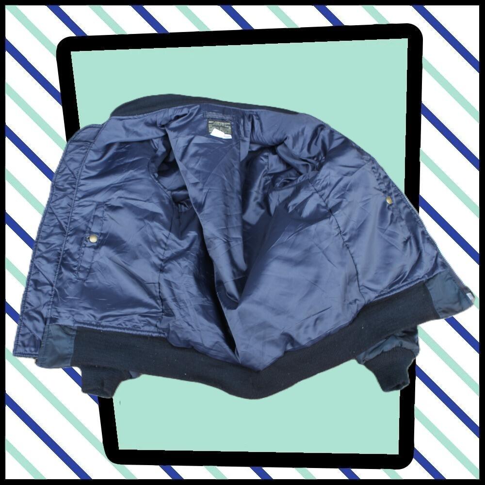 Vintage I Spiewak & Sons Intermediate Flying MA-1 Bomber Reversible JACKET in blue- lining