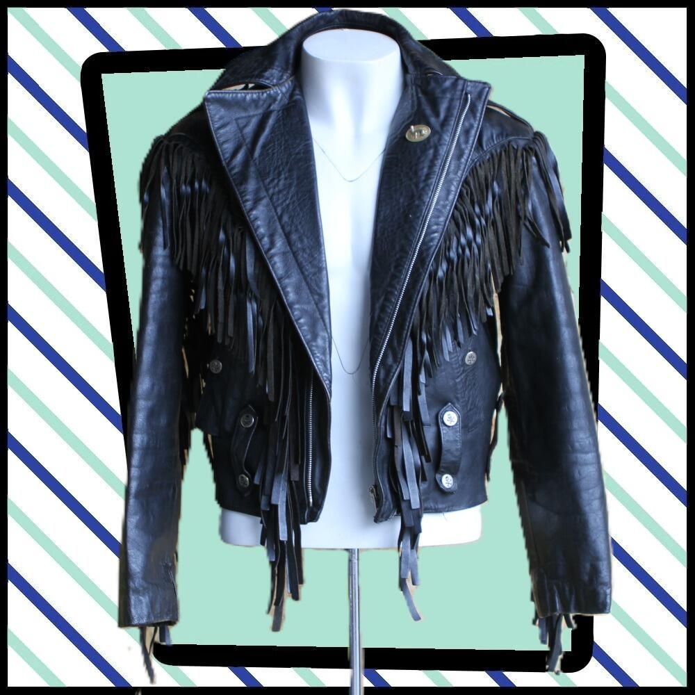 cool vintage La Rocka MexTex fringed western jacket