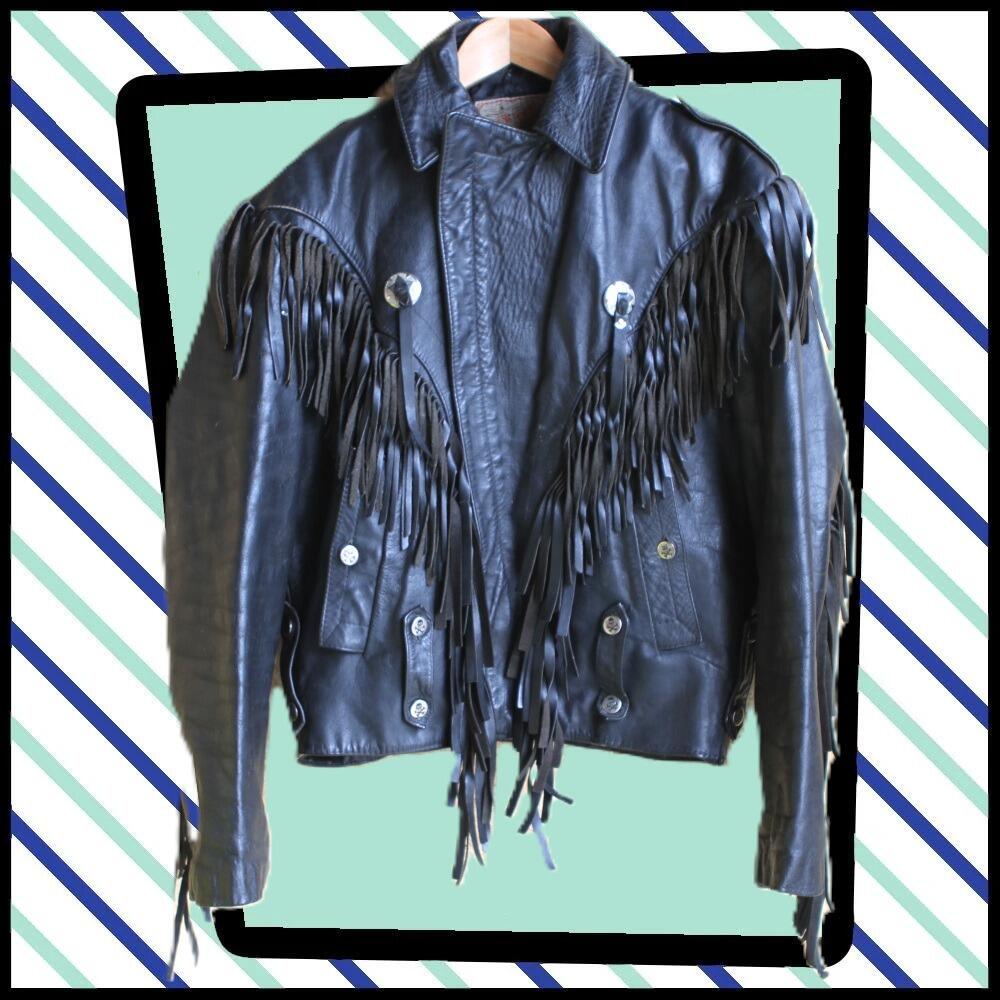 cool vintage La Rocka MexTex fringed western jacket