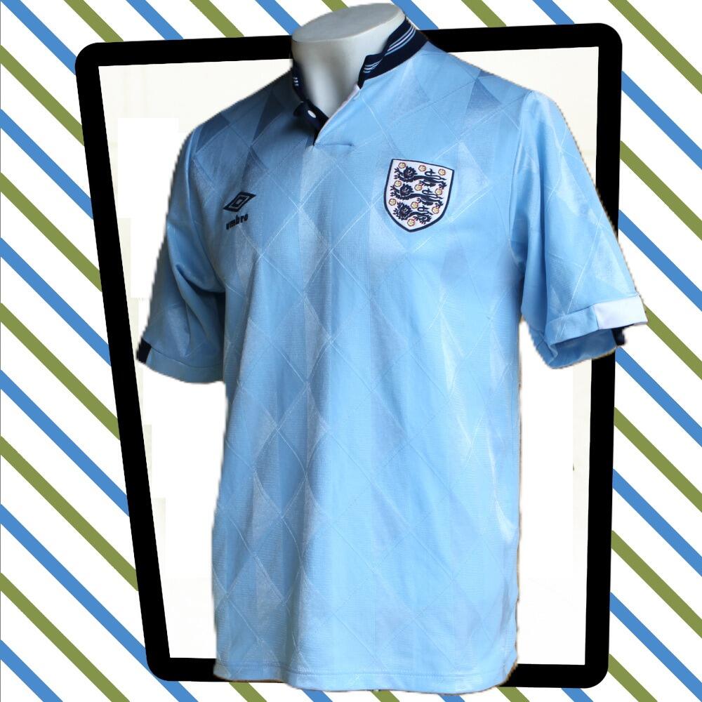 Rare 1987-1990 England third football shirt made by Umbro