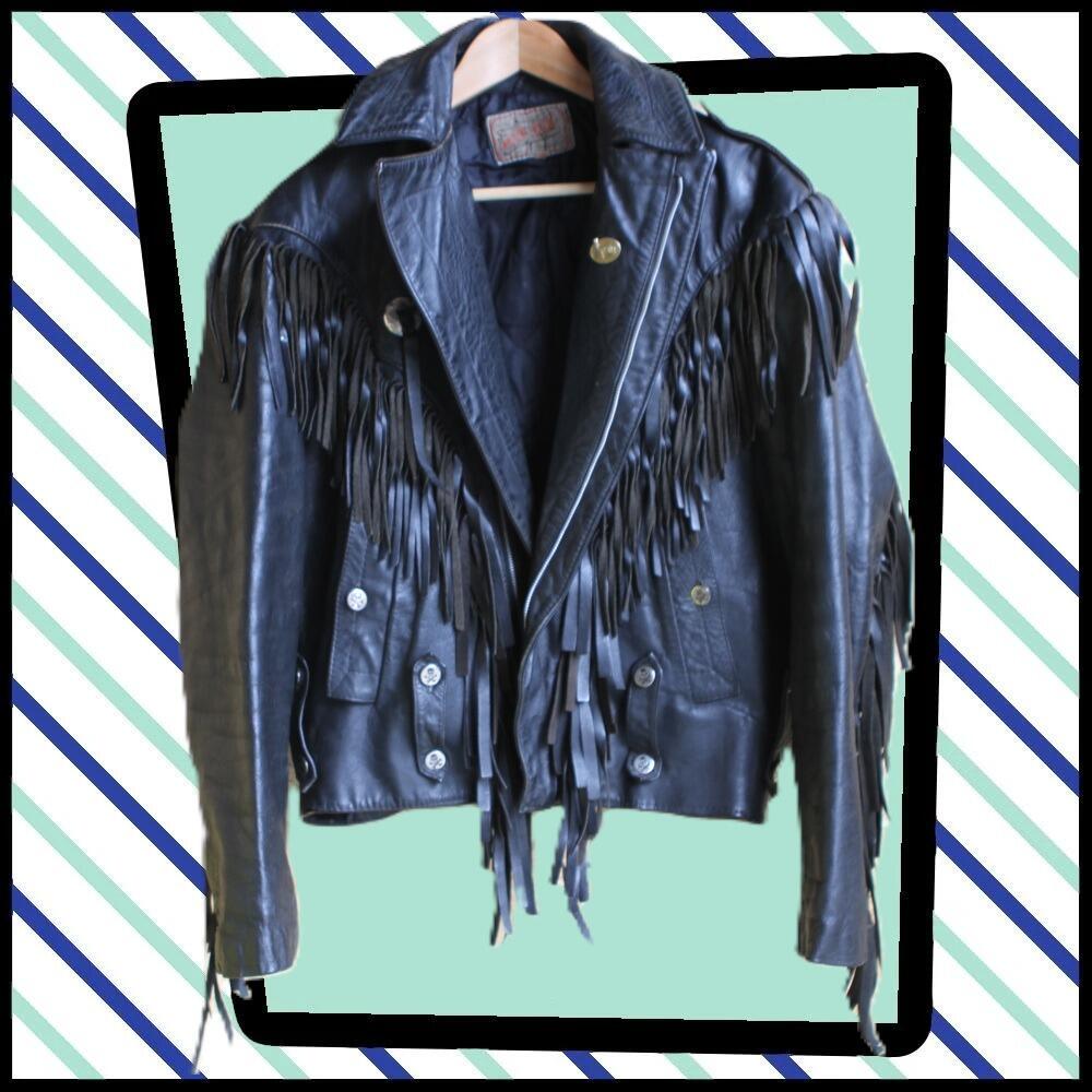 cool vintage La Rocka MexTex fringed western jacket