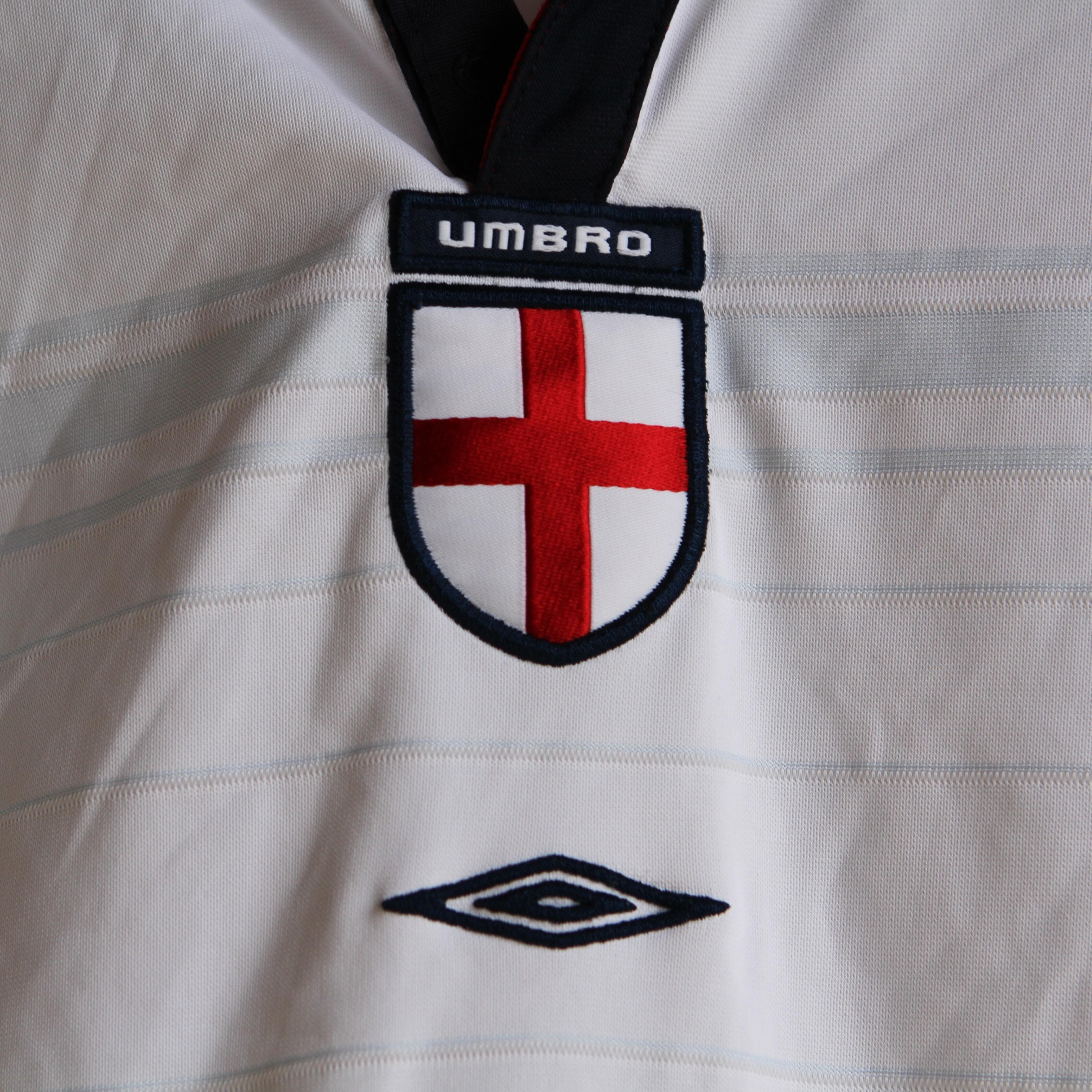 Fabulous 2003-2005 Umbro England national team reversible football jersey - detail