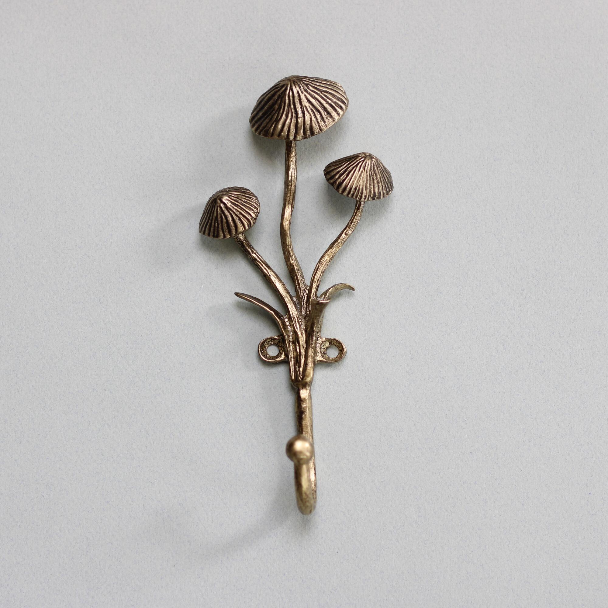 Mushroom wall hook viewed from the front