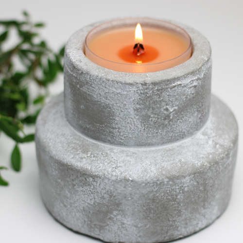 concrete tealight holder