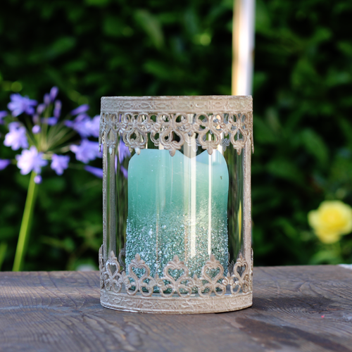 Luxury hurricane lantern for pillar candles