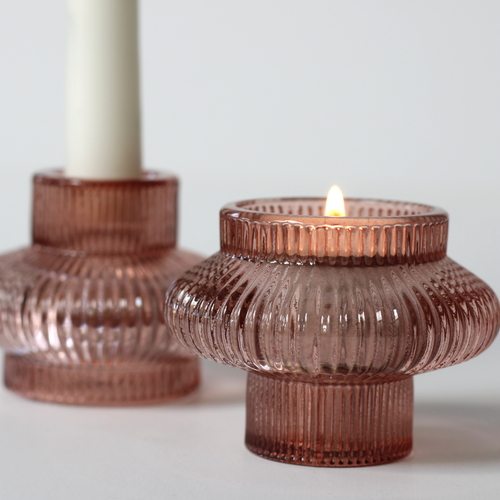 two way candle holders with tealight and candlestick