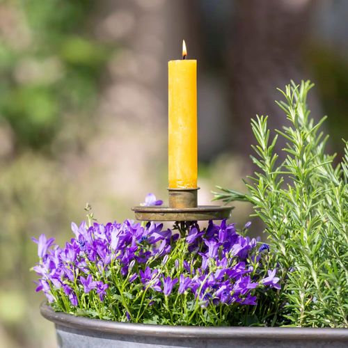 garden stake candle holder in planter