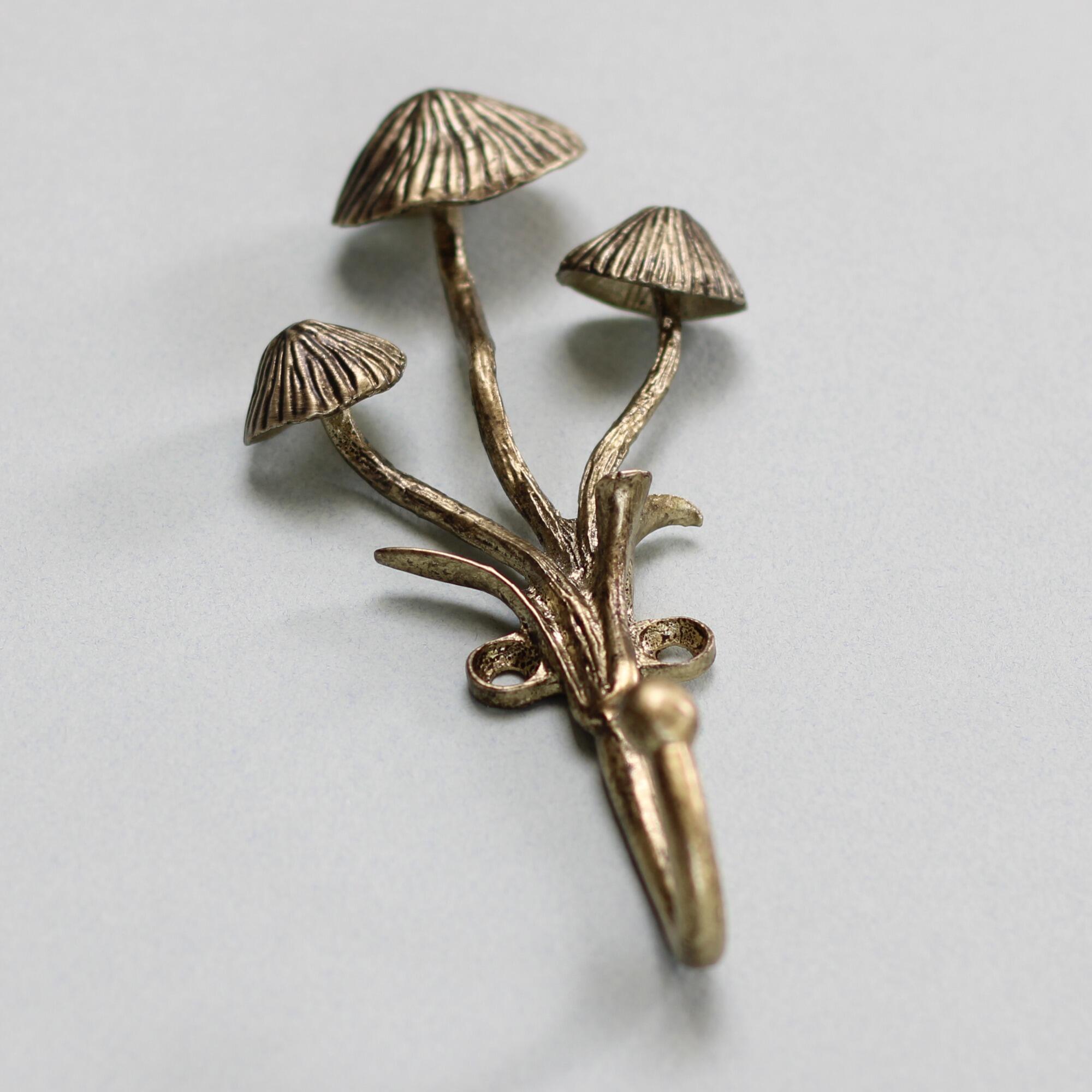 Mushroom wall hook viewed from below